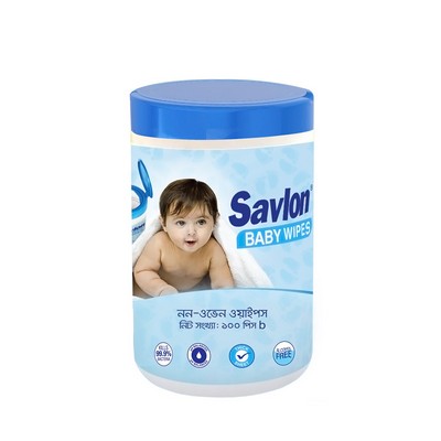 ভিজা ‍টিস্যু | Savlon Baby Wipes 100's Jar